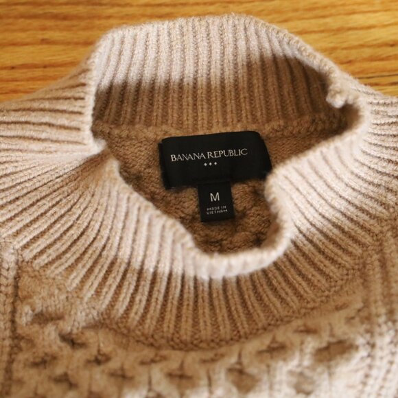 Banana Republic Cable Knit Sweater Dress Size M - Picture 2 of 2